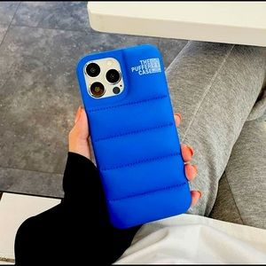 iPhone 12 Pro Blue Puffer Phone Case - Brand New!